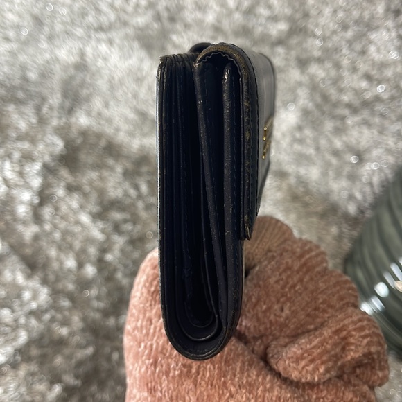 Burberry Blue Label Nova Check Fold Wallet Gold Logo - Picture 3 of 13